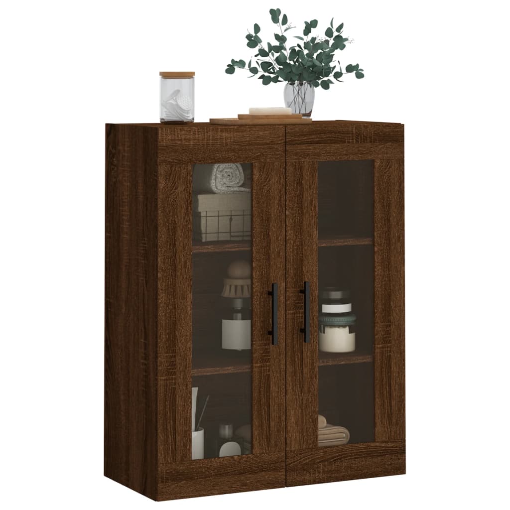Armoire murale chêne marron 69,5x34x90 cm - XIOS