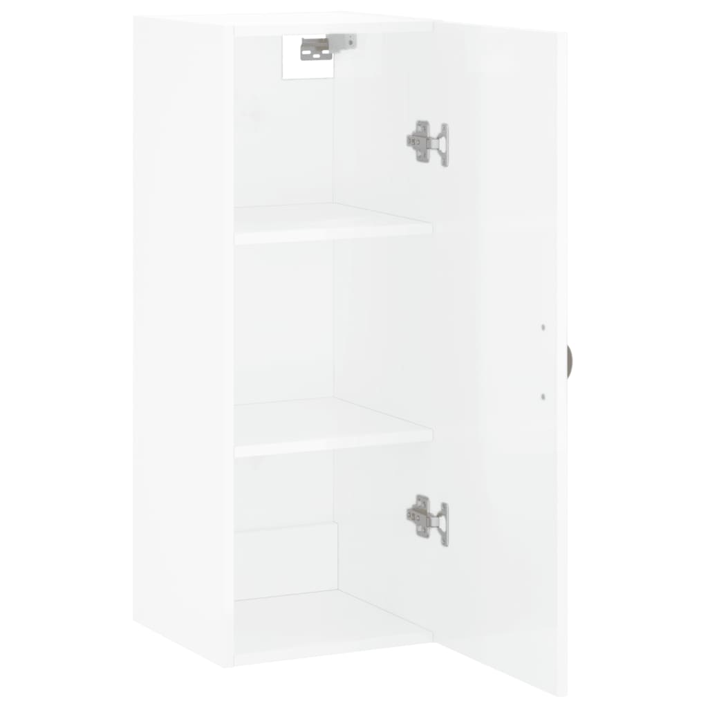 Armoire murale blanc brillant 34,5x34x90 cm - XIOS