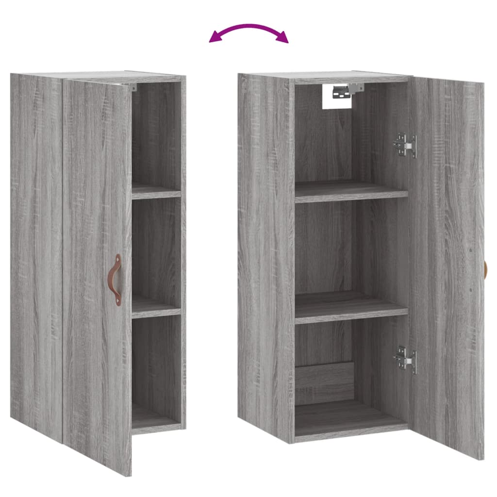 Armoire murale sonoma gris 34,5x34x90 cm - XIOS