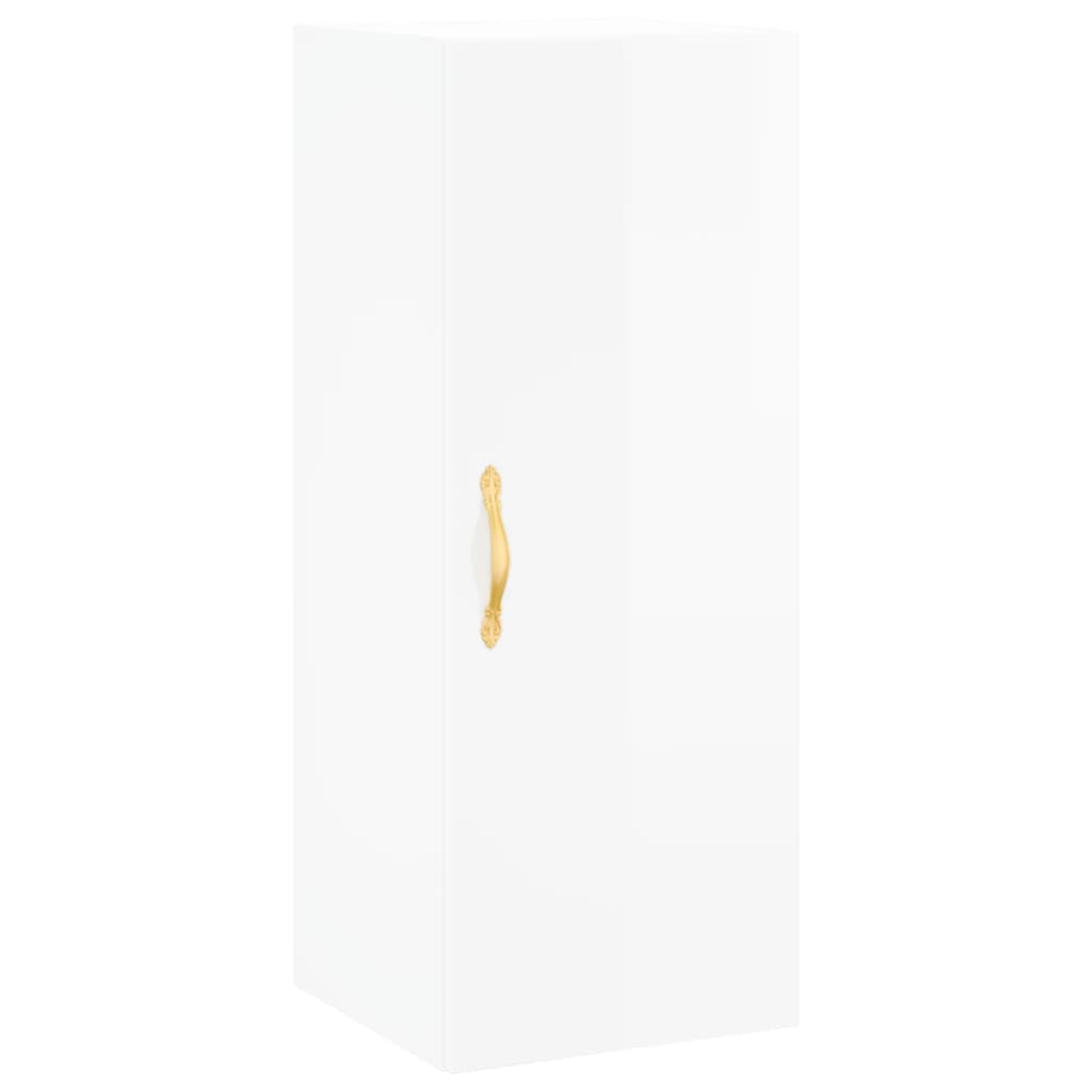 Armoire murale blanc brillant 34,5x34x90 cm - XIOS