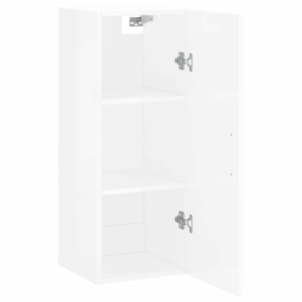 Armoire murale blanc brillant 34,5x34x90 cm - XIOS