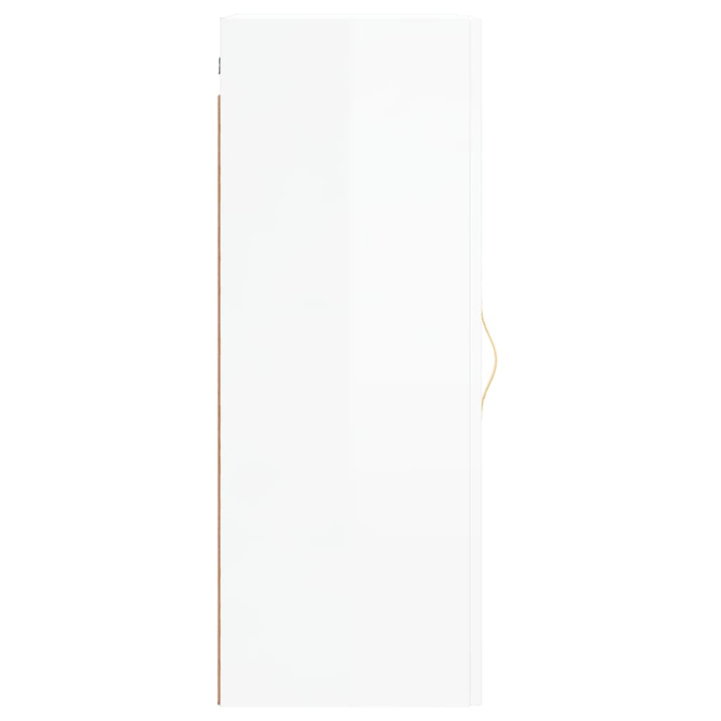 Armoire murale blanc brillant 34,5x34x90 cm - XIOS