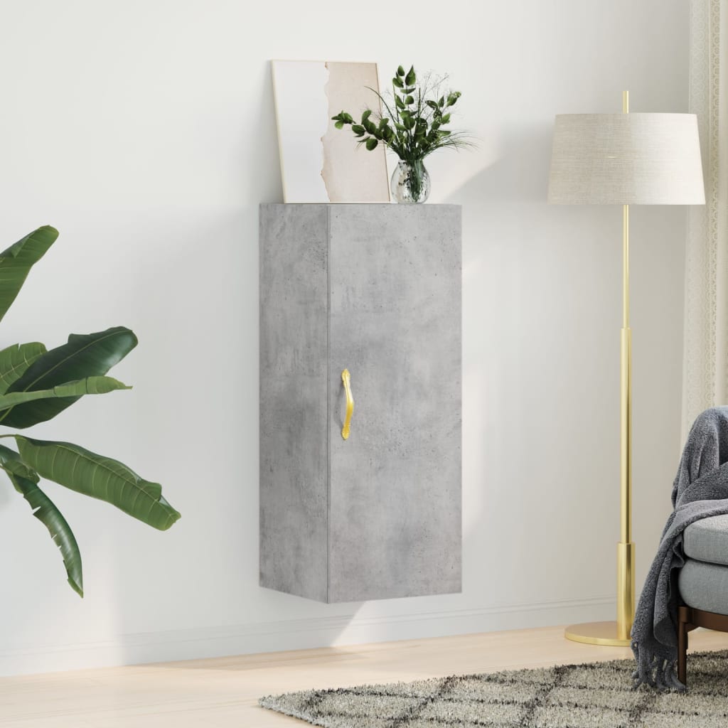 Armoire murale gris béton 34,5x34x90 cm - XIOS