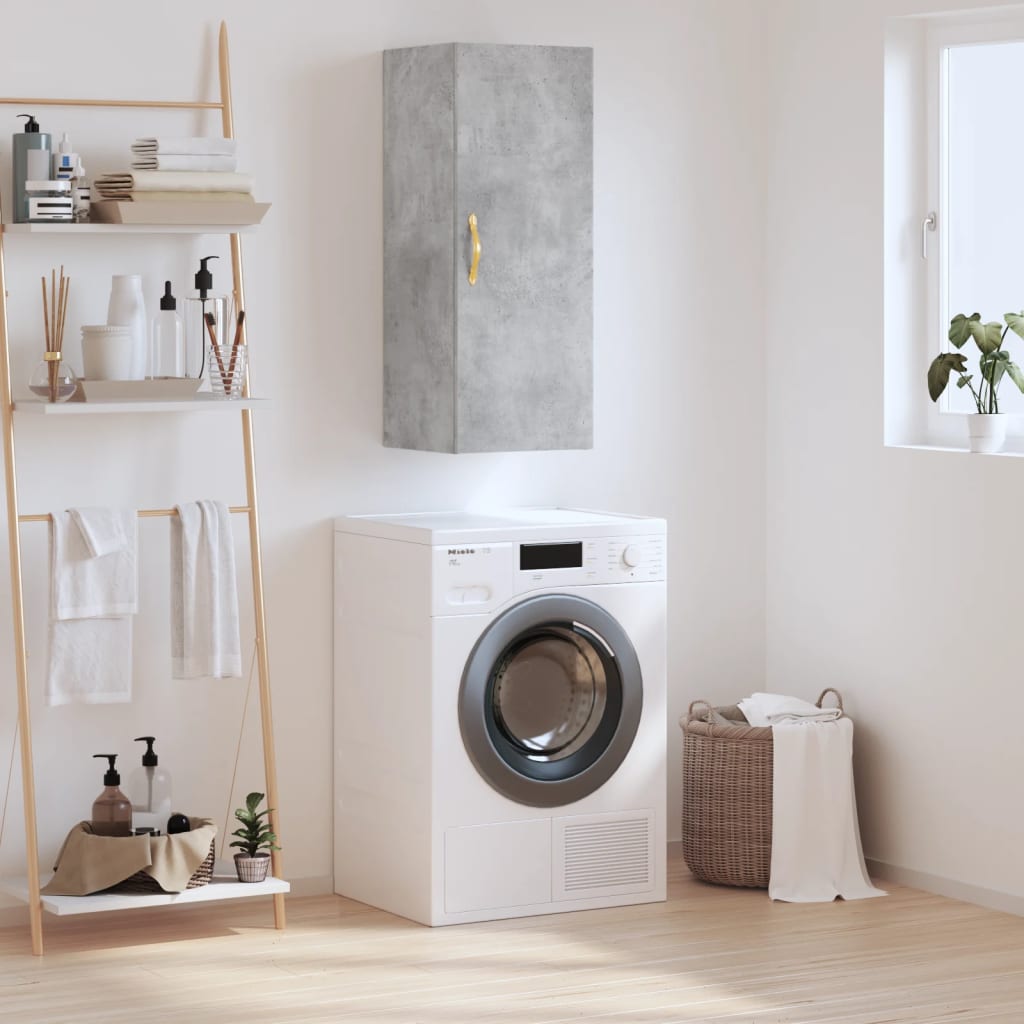 Armoire murale gris béton 34,5x34x90 cm - XIOS