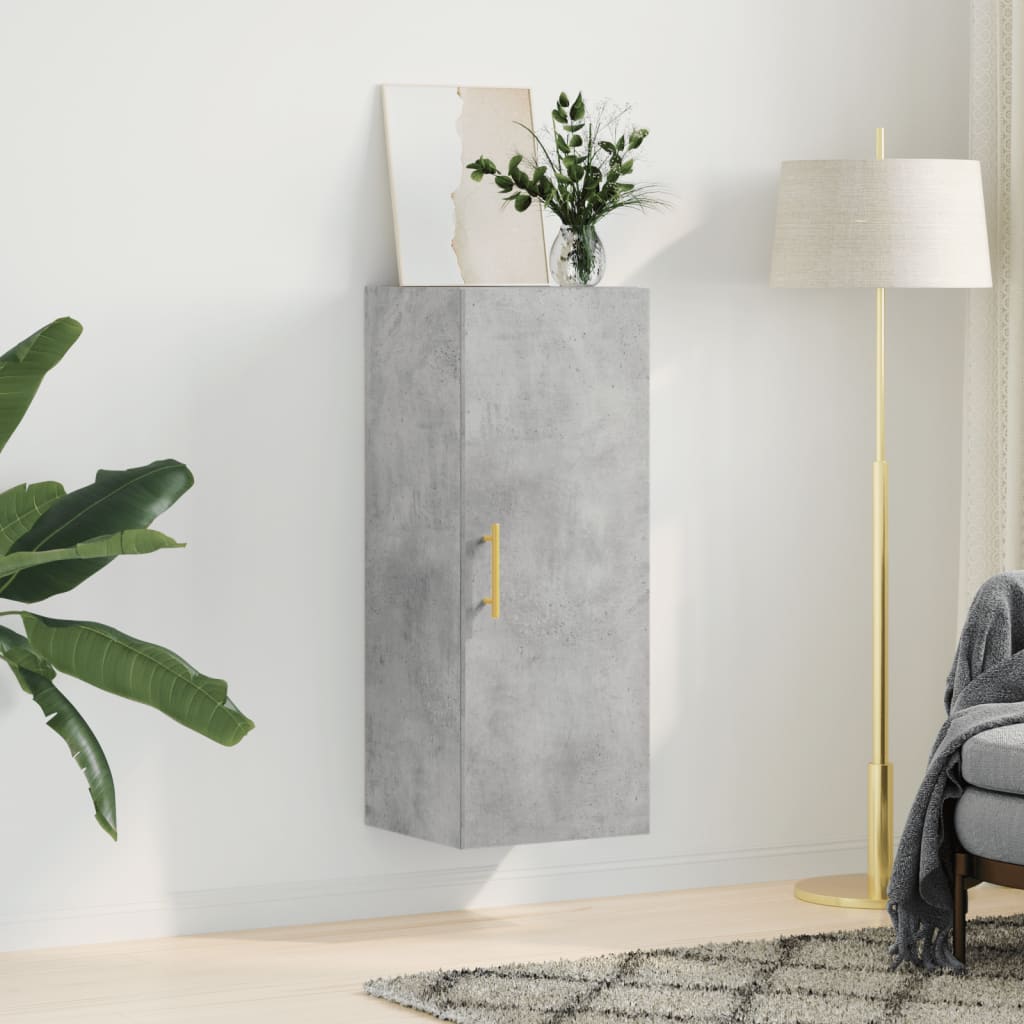 Armoire murale gris béton 34,5x34x90 cm - XIOS
