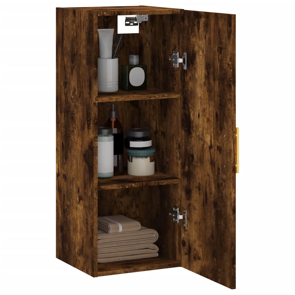 Armoire murale chêne fumé 34,5x34x90 cm - XIOS