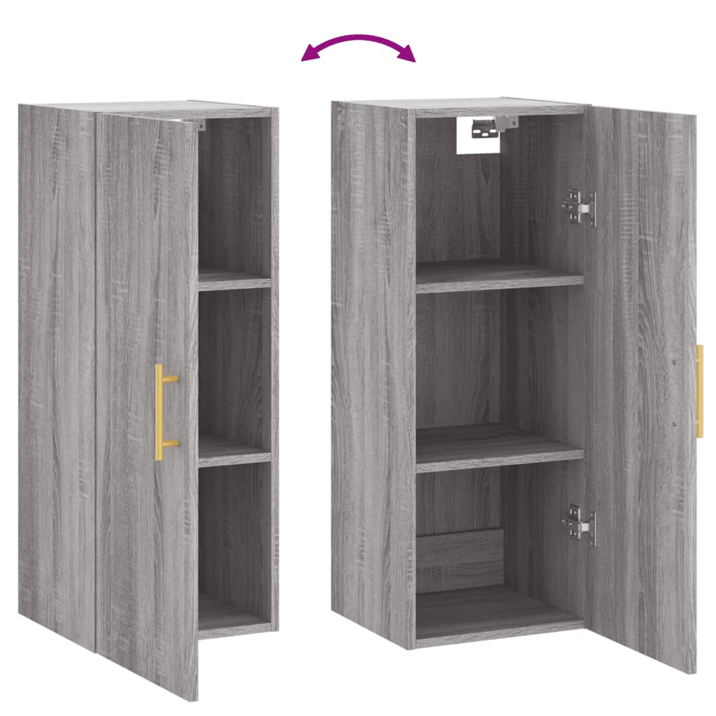 Armoire murale sonoma gris 34,5x34x90 cm - XIOS
