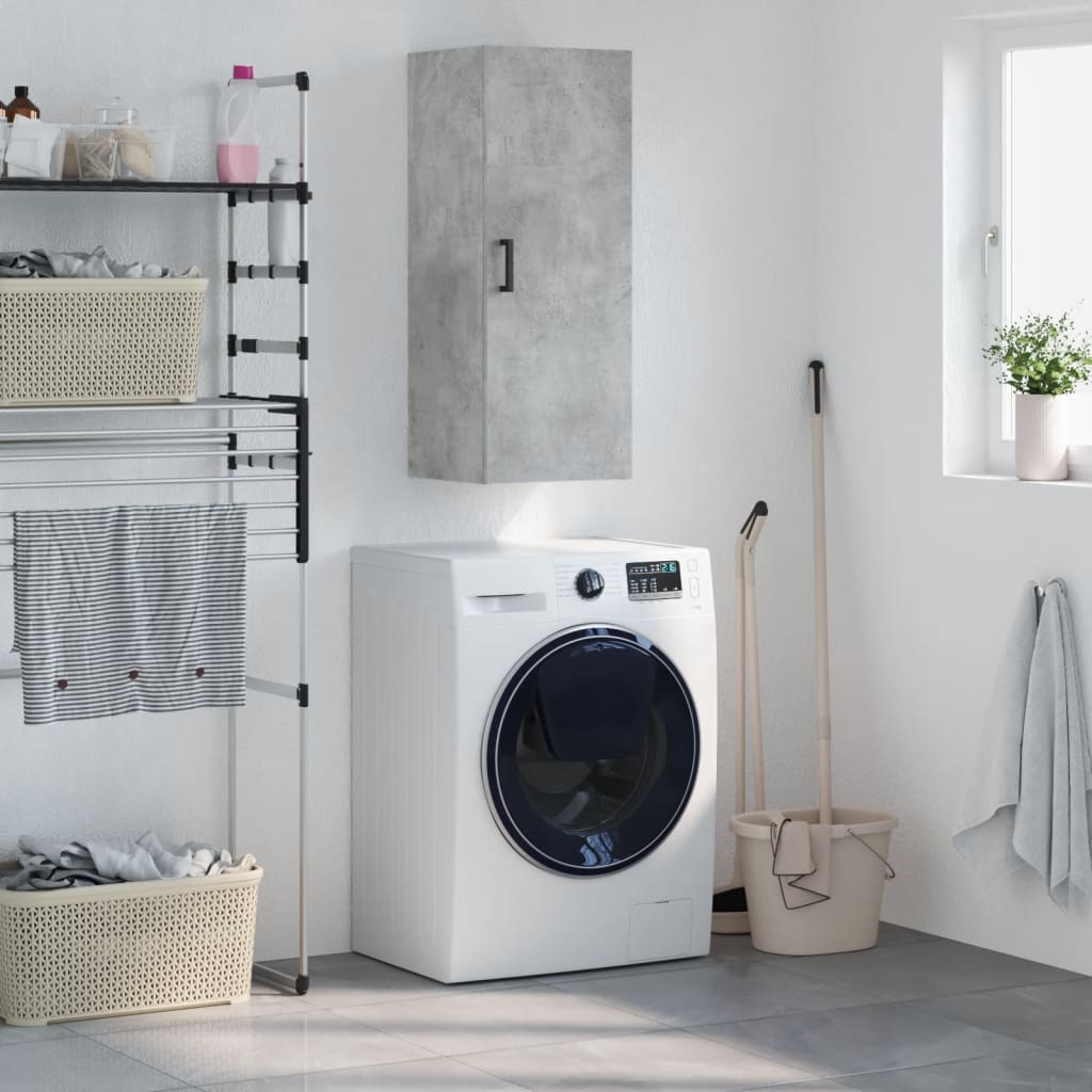 Armoire murale gris béton 34,5x34x90 cm - XIOS