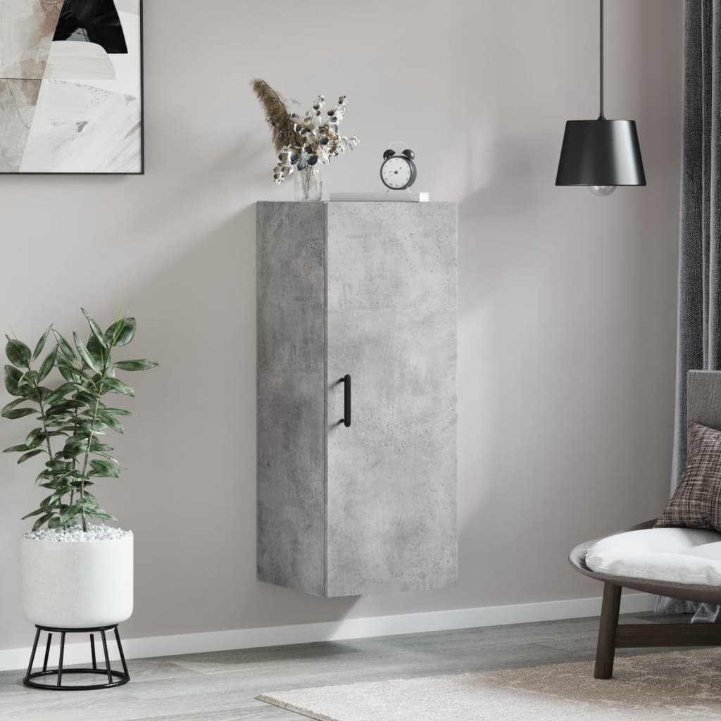 Armoire murale gris béton 34,5x34x90 cm - XIOS