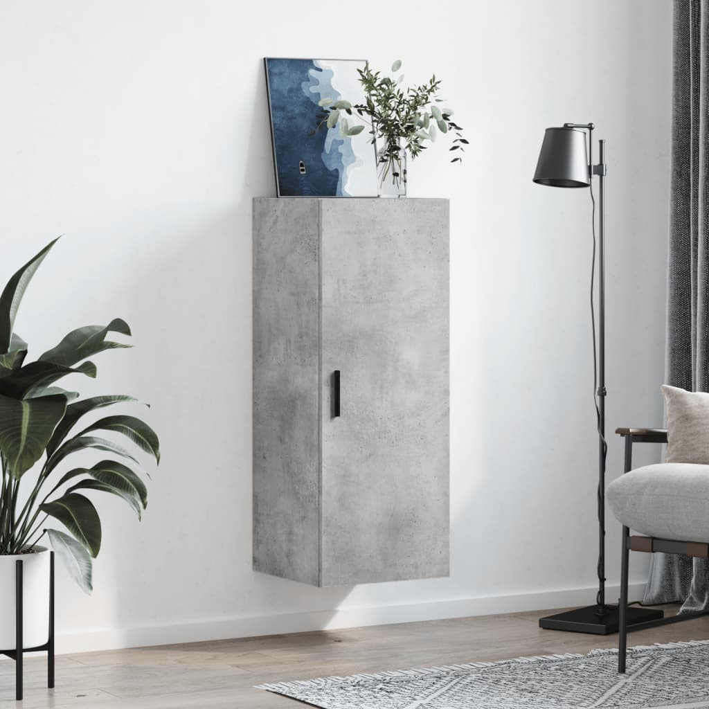 Armoire murale gris béton 34,5x34x90 cm - XIOS