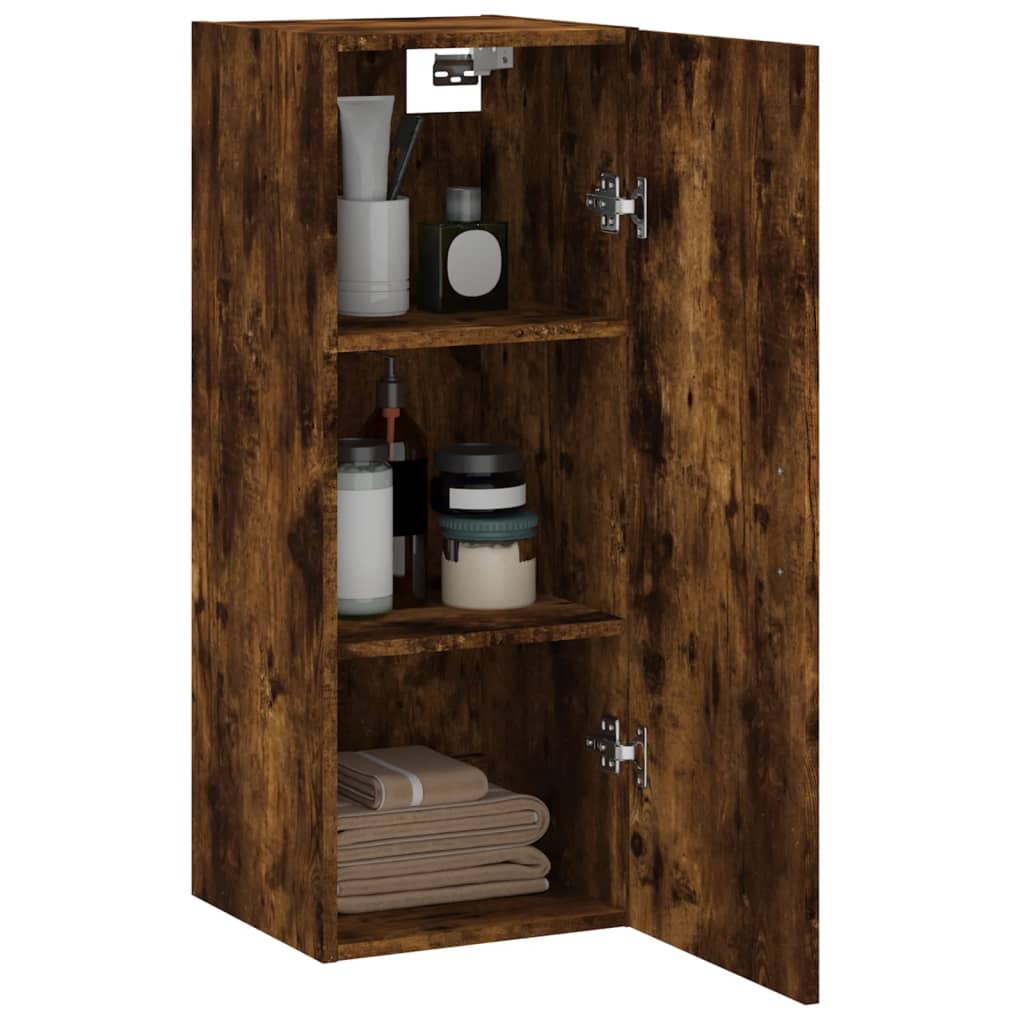 Armoire murale chêne fumé 34,5x34x90 cm - XIOS