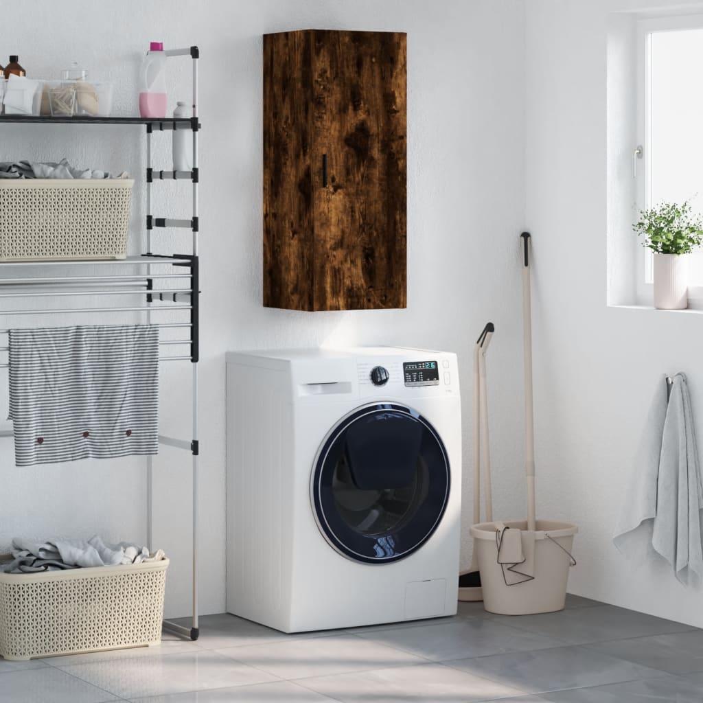 Armoire murale chêne fumé 34,5x34x90 cm - XIOS
