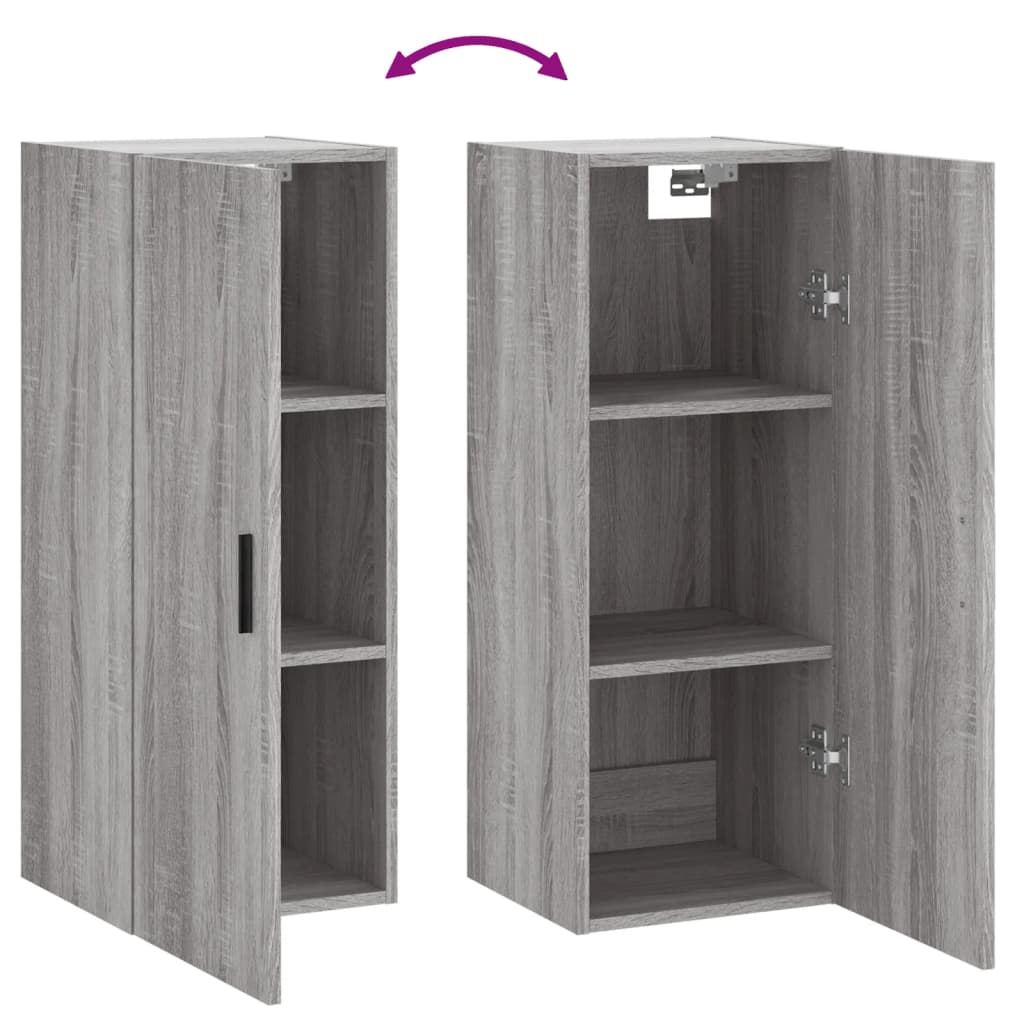 Armoire murale sonoma gris 34,5x34x90 cm - XIOS