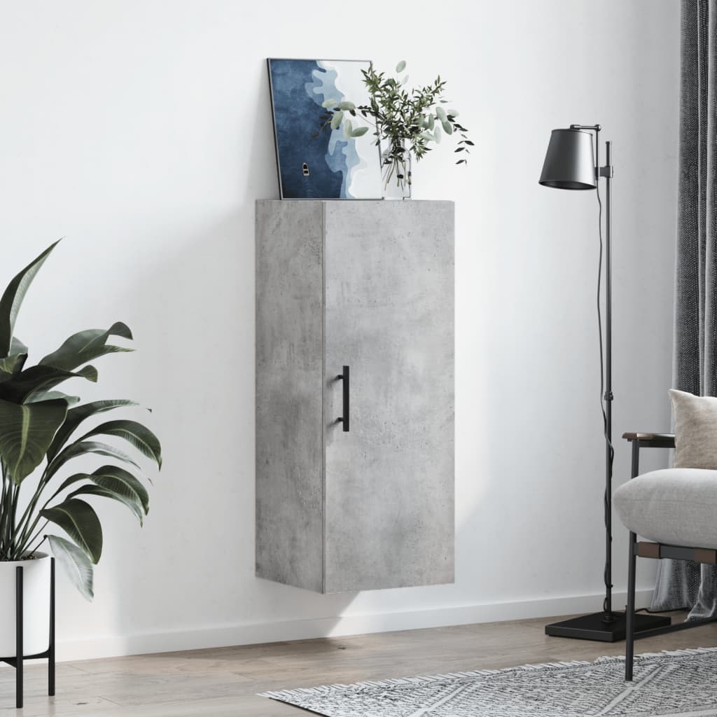 Armoire murale gris béton 34,5x34x90 cm - XIOS