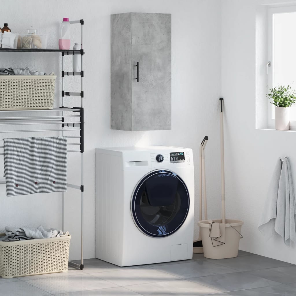 Armoire murale gris béton 34,5x34x90 cm - XIOS