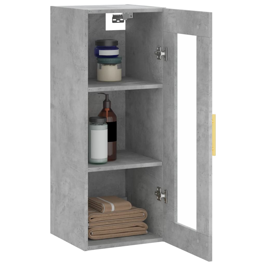 Armoire murale gris béton 34,5x34x90 cm - XIOS