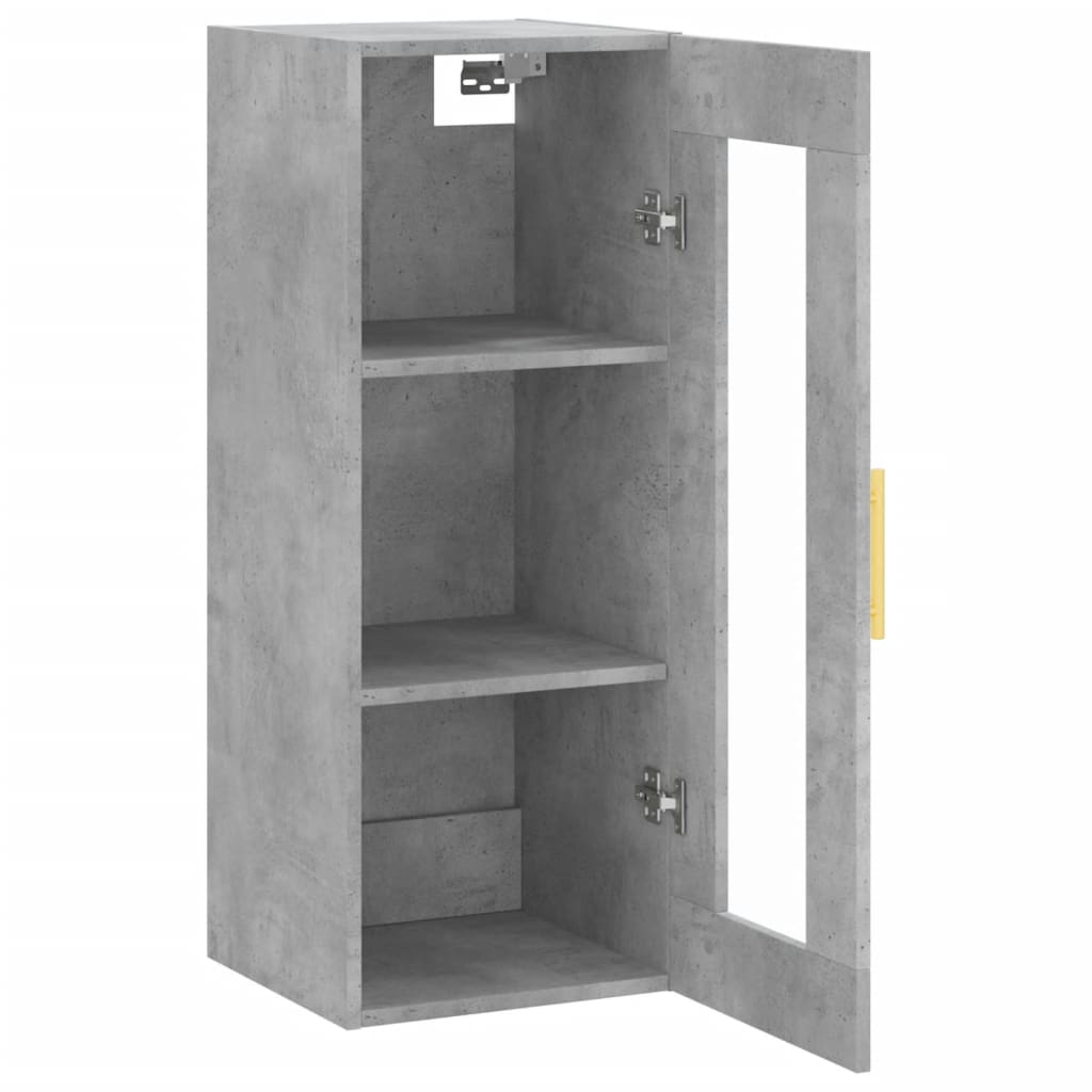 Armoire murale gris béton 34,5x34x90 cm - XIOS
