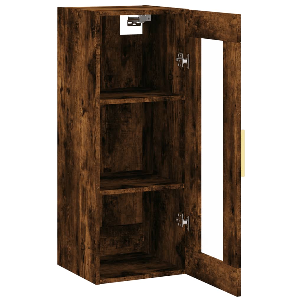 Armoire murale chêne fumé 34,5x34x90 cm - XIOS