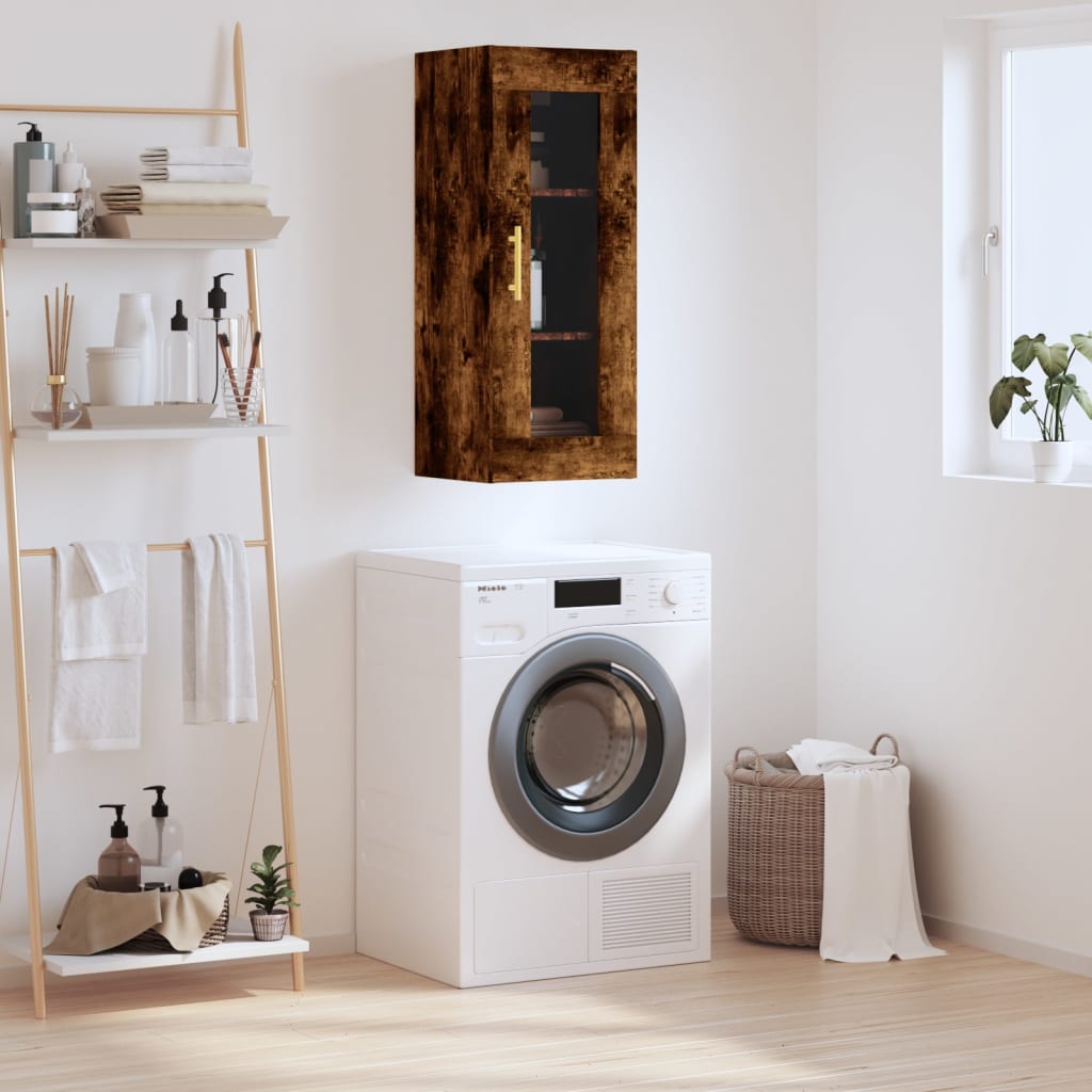Armoire murale chêne fumé 34,5x34x90 cm - XIOS