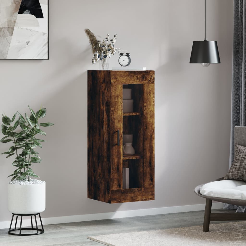 Armoire murale chêne fumé 34,5x34x90 cm - XIOS