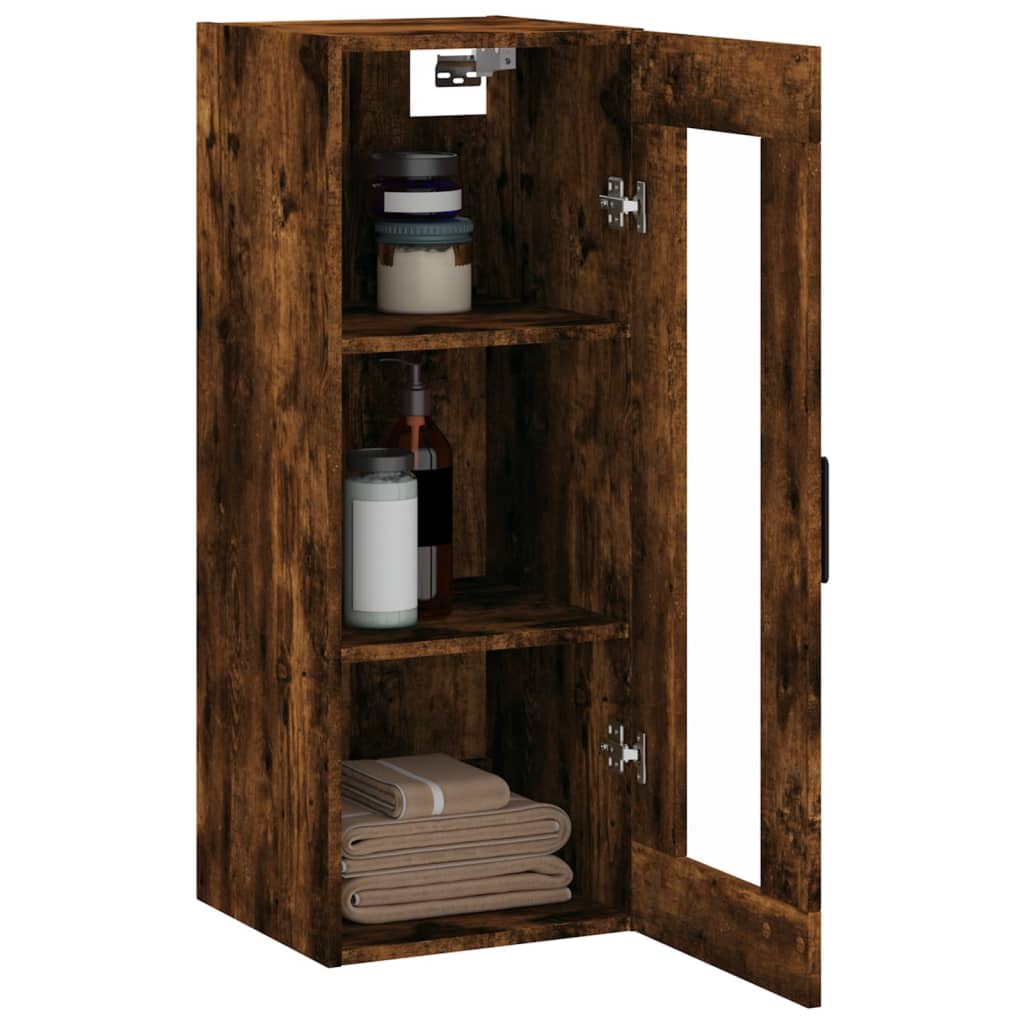 Armoire murale chêne fumé 34,5x34x90 cm - XIOS