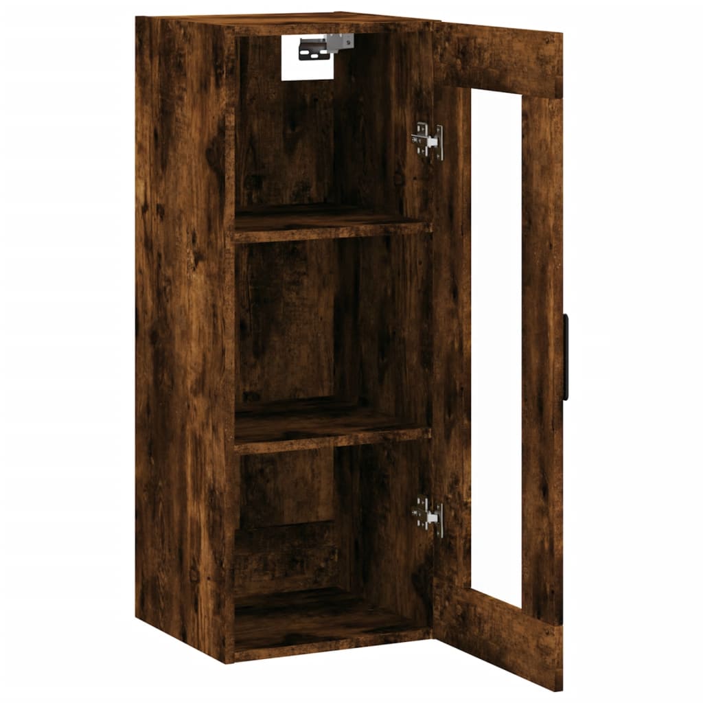 Armoire murale chêne fumé 34,5x34x90 cm - XIOS