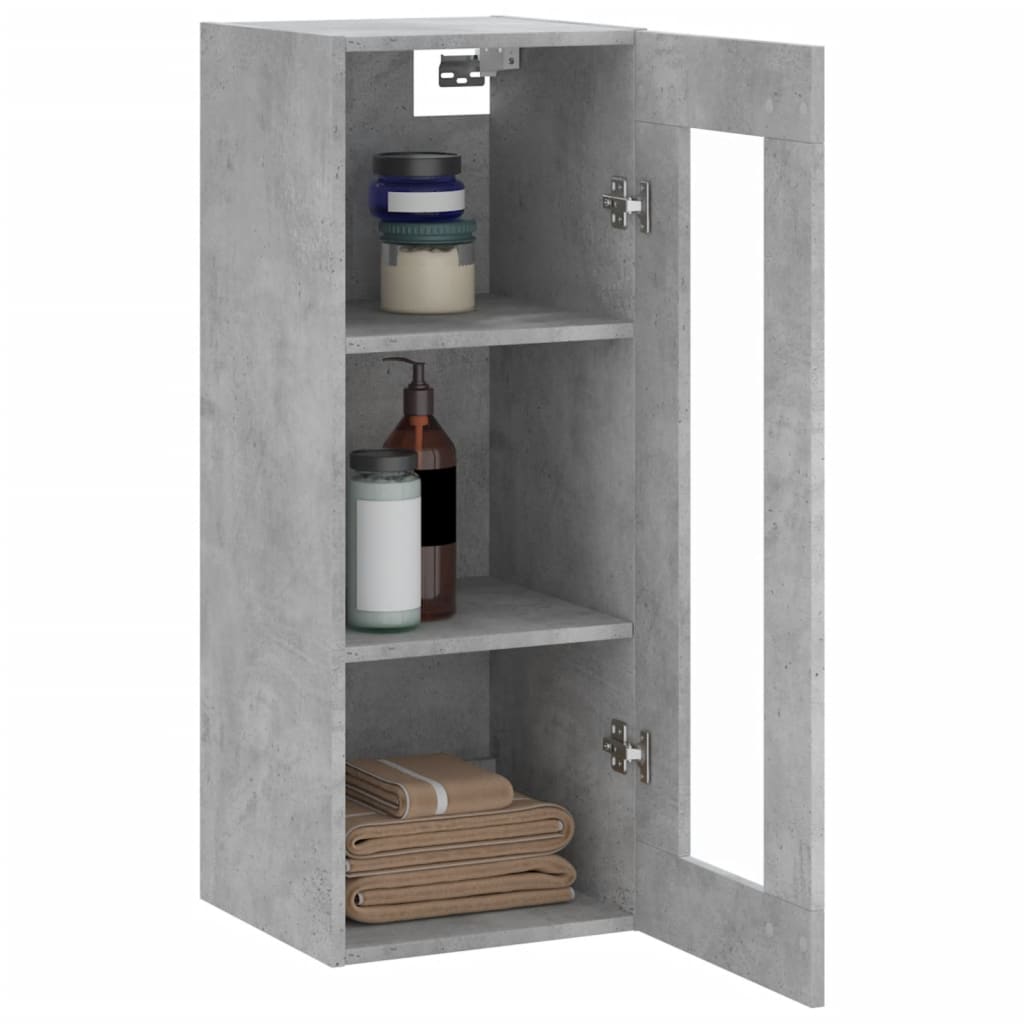 Armoire murale gris béton 34,5x34x90 cm - XIOS