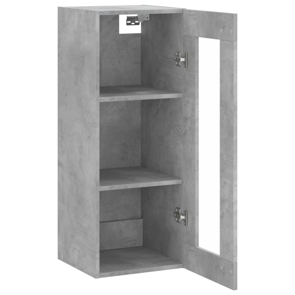 Armoire murale gris béton 34,5x34x90 cm - XIOS