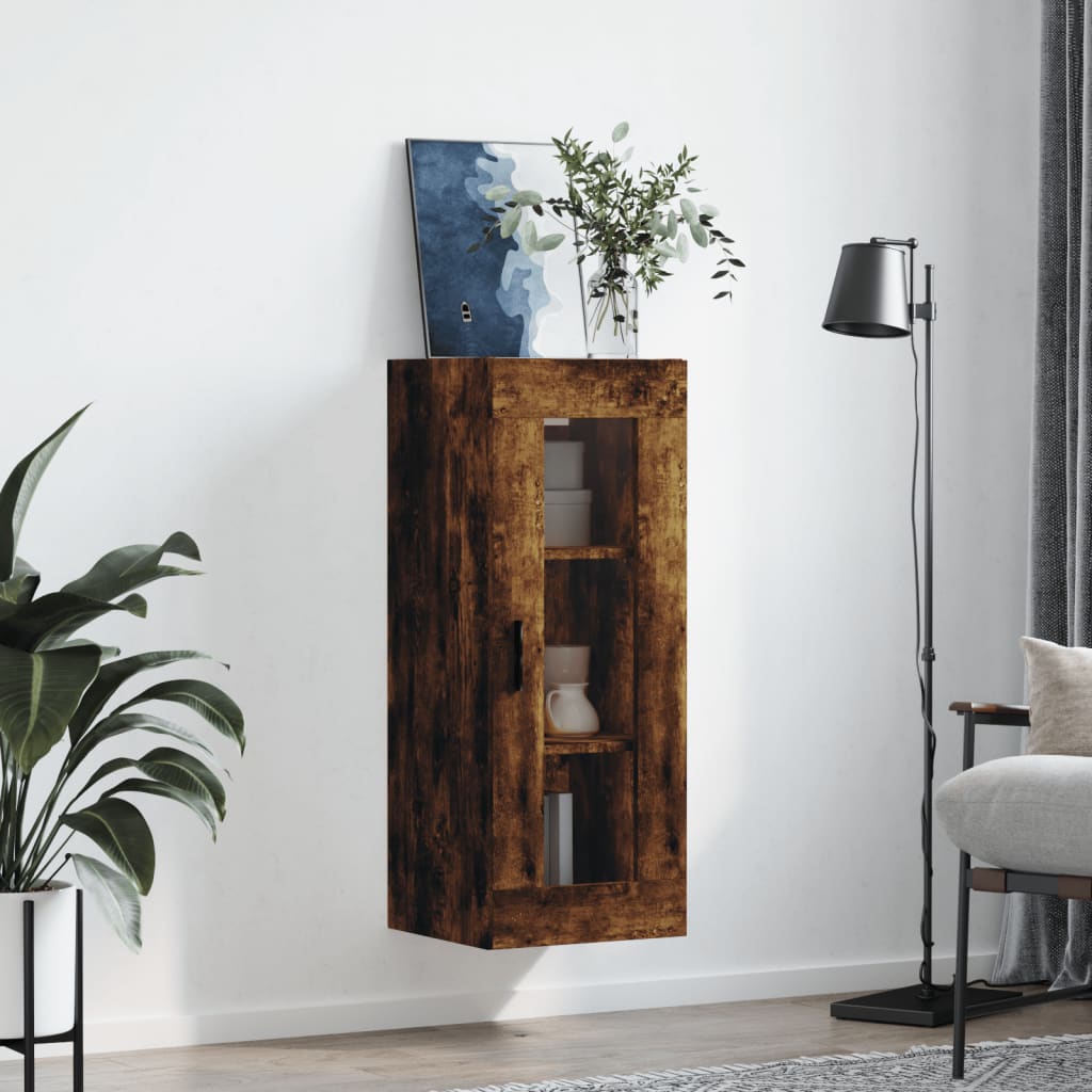 Armoire murale chêne fumé 34,5x34x90 cm - XIOS