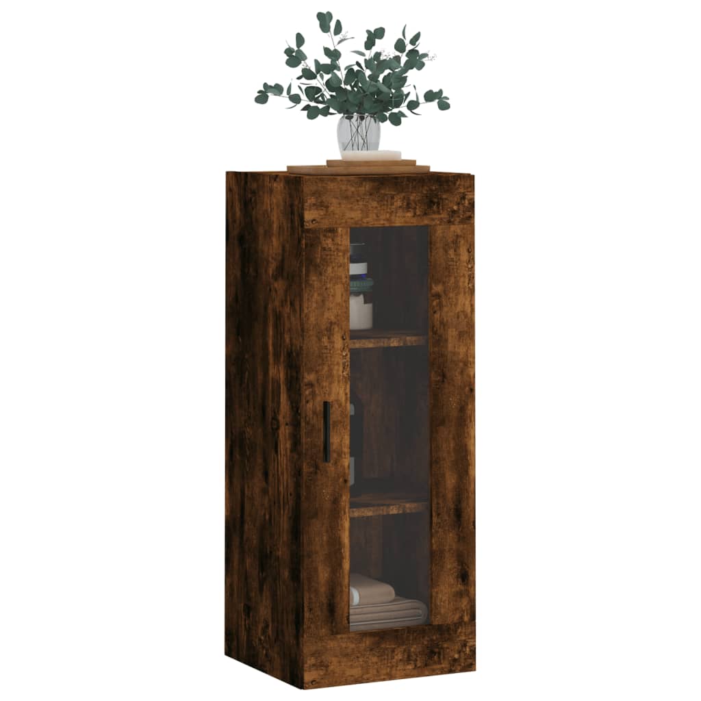 Armoire murale chêne fumé 34,5x34x90 cm - XIOS