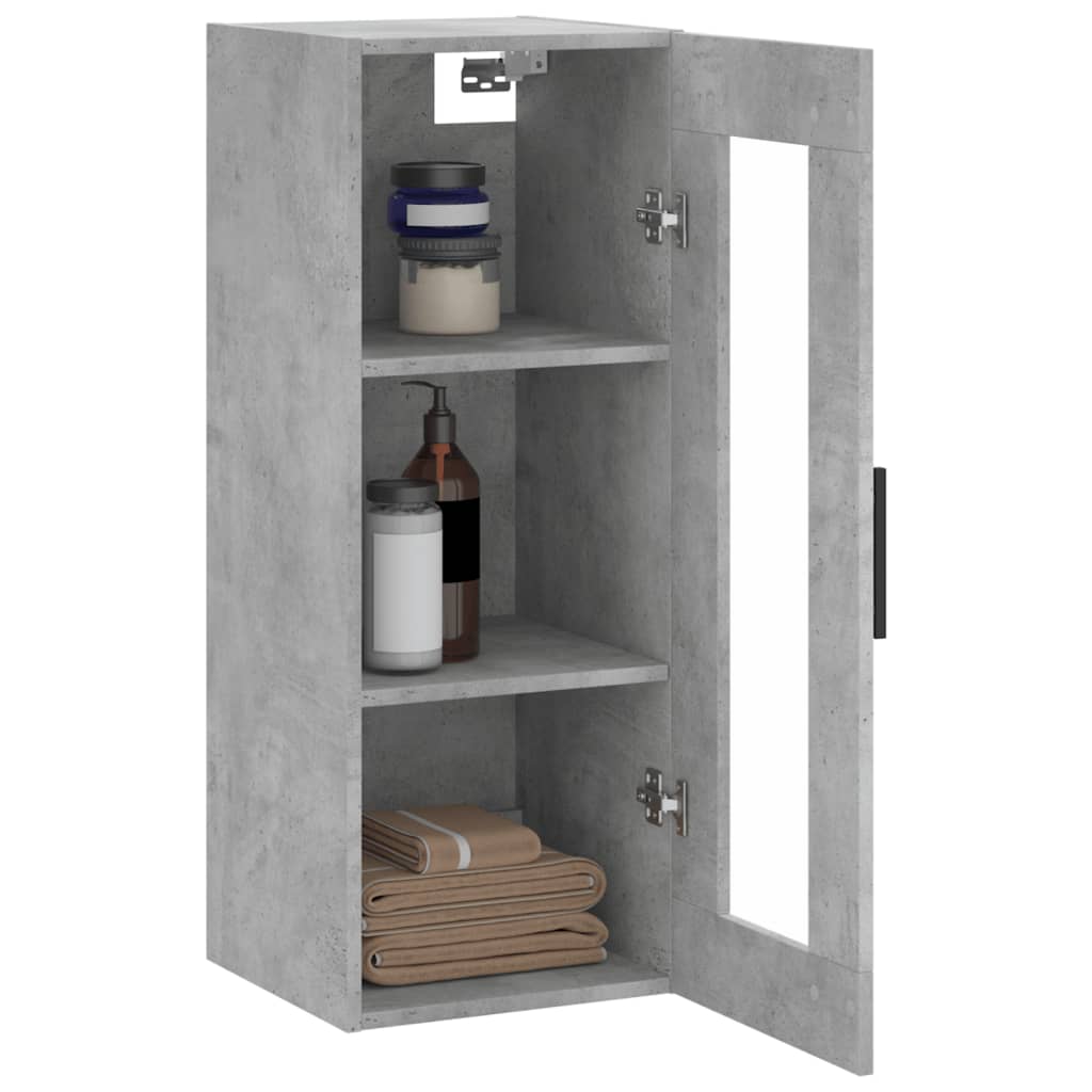 Armoire murale gris béton 34,5x34x90 cm - XIOS