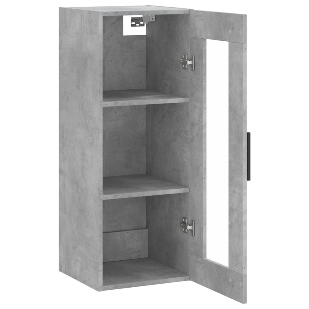 Armoire murale gris béton 34,5x34x90 cm - XIOS