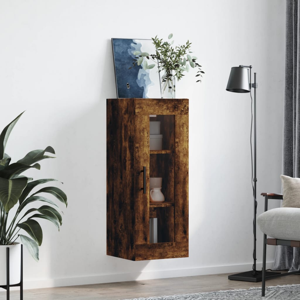 Armoire murale chêne fumé 34,5x34x90 cm - XIOS