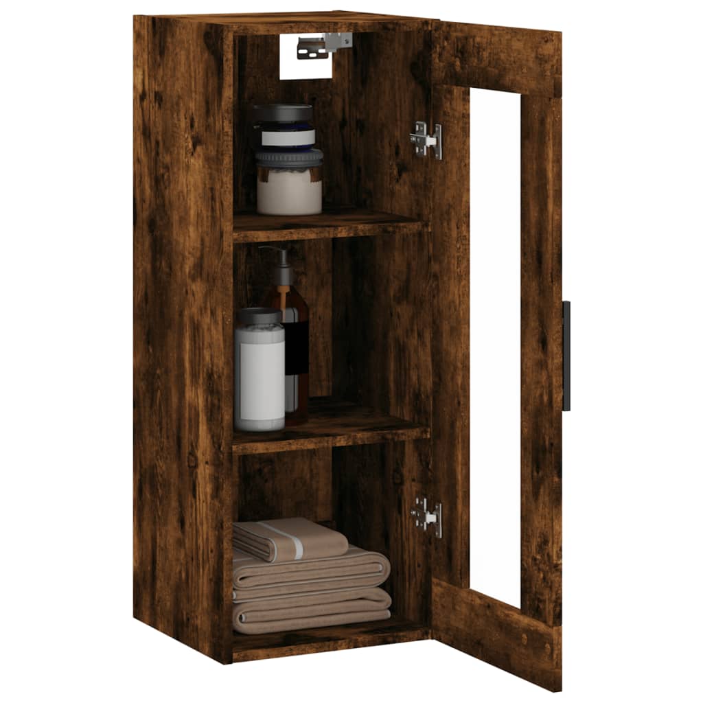 Armoire murale chêne fumé 34,5x34x90 cm - XIOS