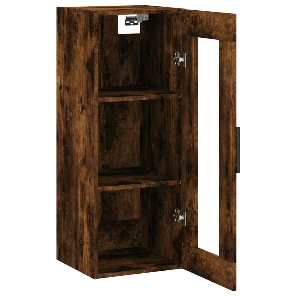 Armoire murale chêne fumé 34,5x34x90 cm - XIOS