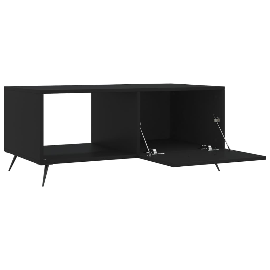 Table basse noir 90x50x40 cm bois d'ingénierie - XIOS
