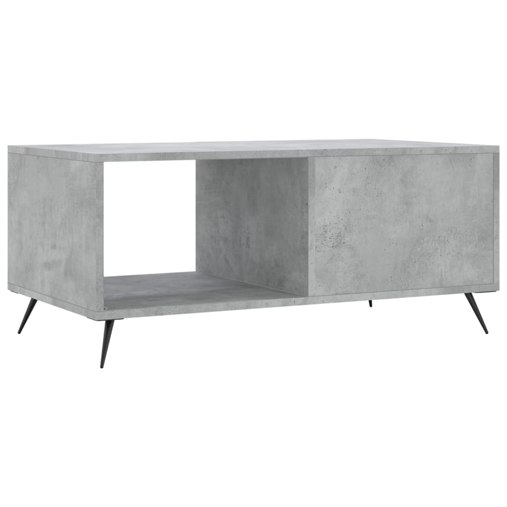 Table basse gris béton 90x50x40 cm bois d'ingénierie - XIOS