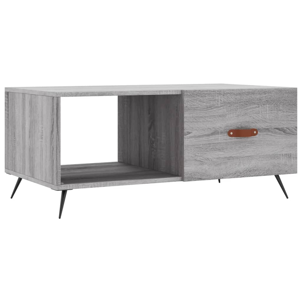 Table basse sonoma gris 90x50x40 cm bois d'ingénierie - XIOS