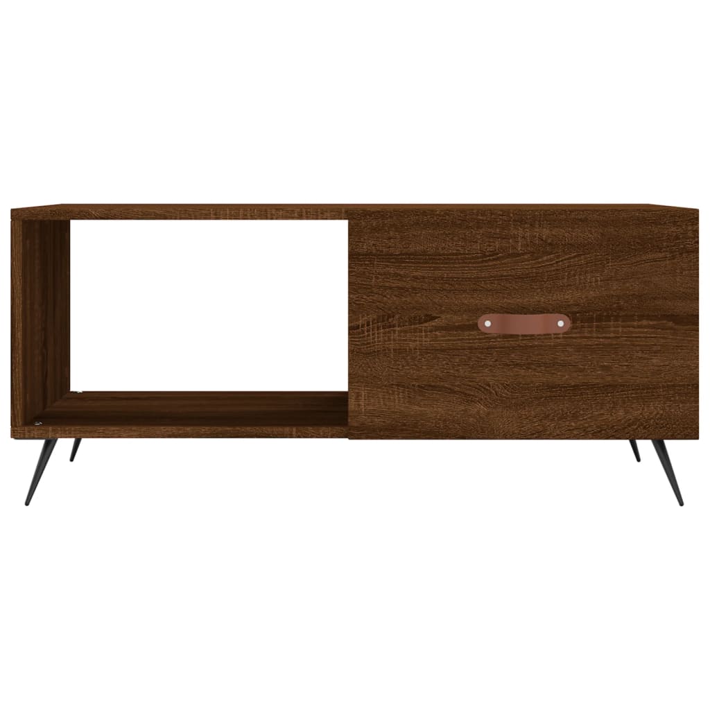 Table basse chêne marron 90x50x40 cm bois d'ingénierie - XIOS