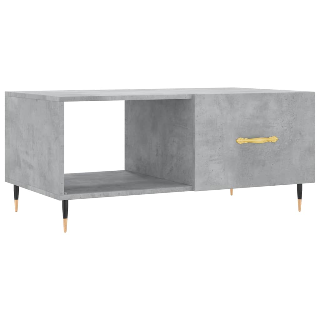 Table basse gris béton 90x50x40 cm bois d'ingénierie - XIOS