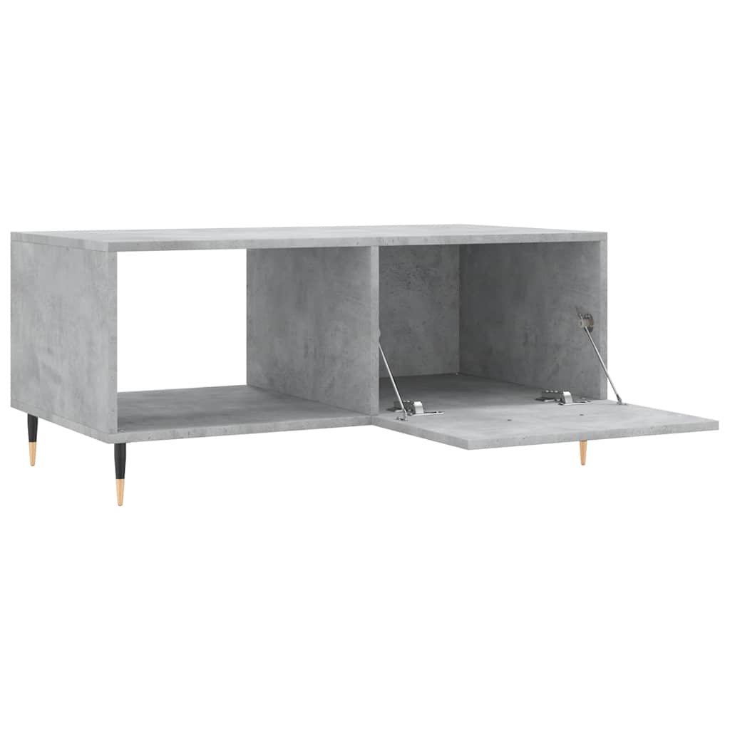 Table basse gris béton 90x50x40 cm bois d'ingénierie - XIOS