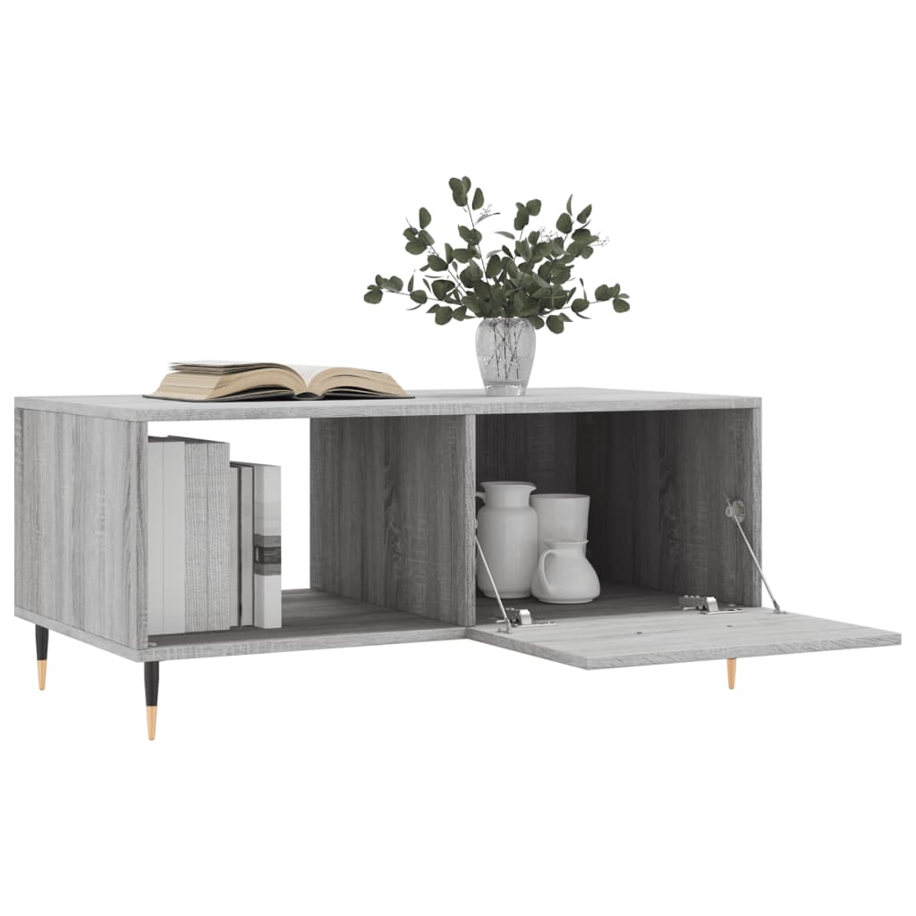 Table basse sonoma gris 90x50x40 cm bois d'ingénierie - XIOS