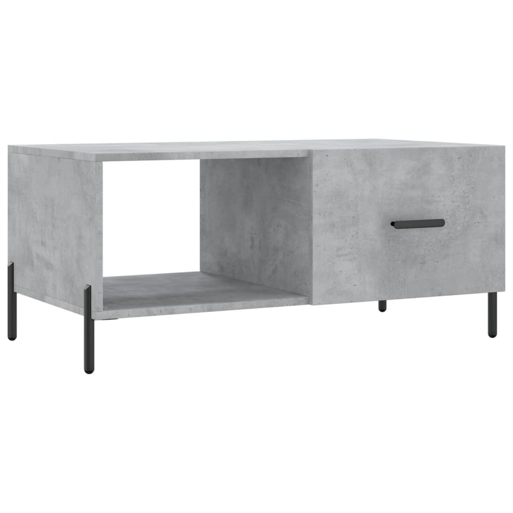 Table basse gris béton 90x50x40 cm bois d'ingénierie - XIOS