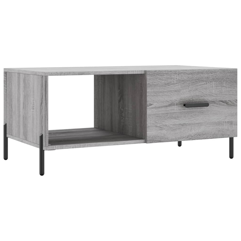 Table basse sonoma gris 90x50x40 cm bois d'ingénierie - XIOS