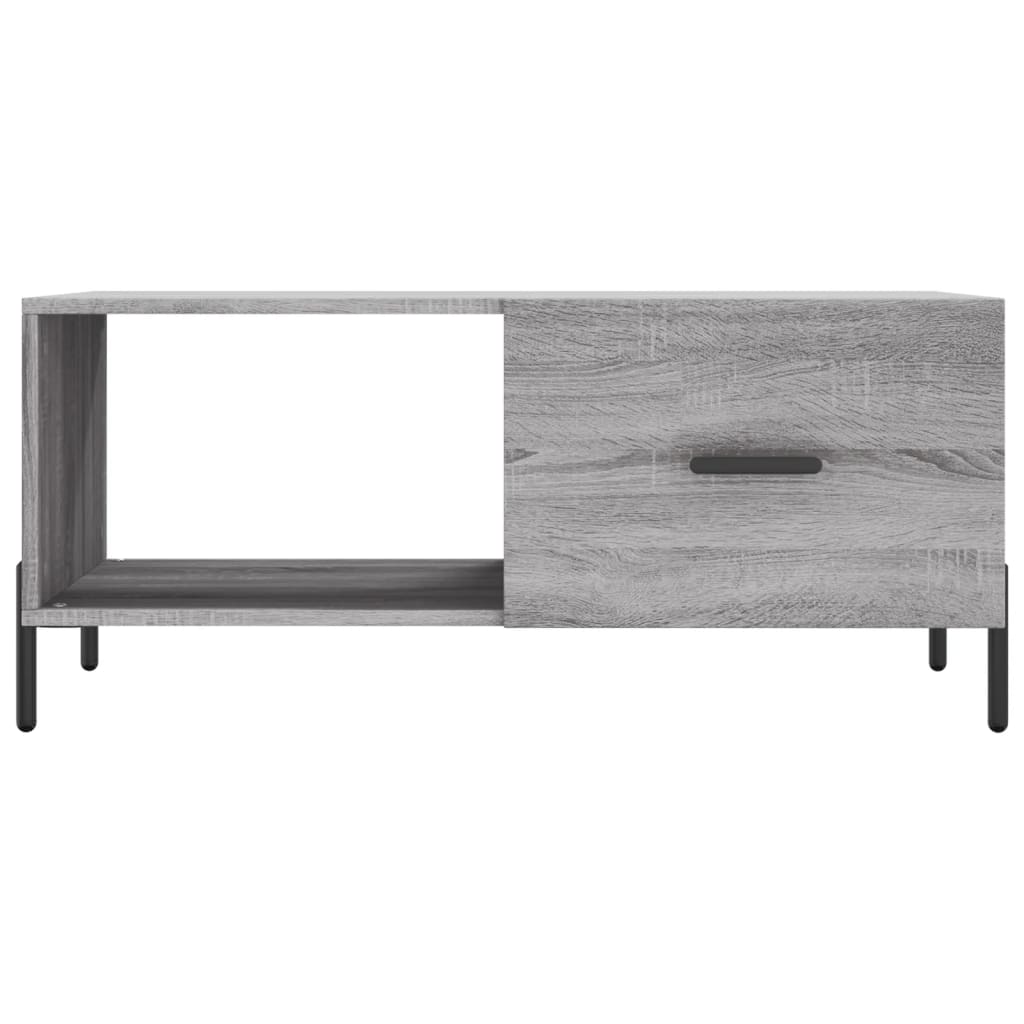 Table basse sonoma gris 90x50x40 cm bois d'ingénierie - XIOS