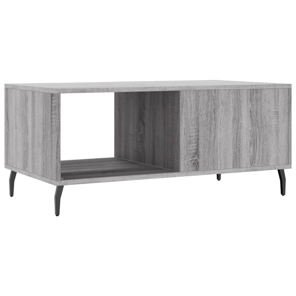 Table basse sonoma gris 90x50x40 cm bois d'ingénierie - XIOS