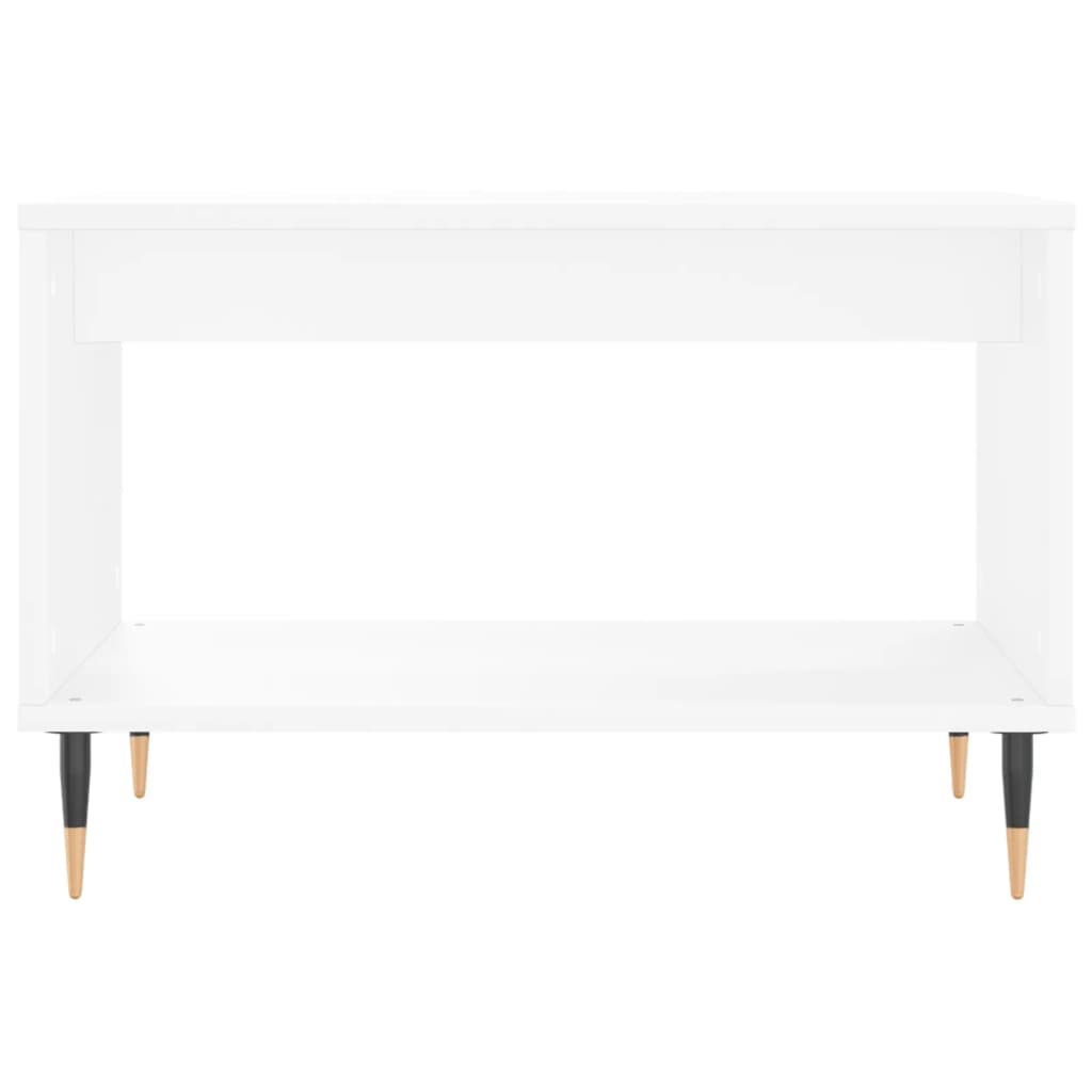 Table basse blanc 60x50x40 cm bois d'ingénierie - XIOS