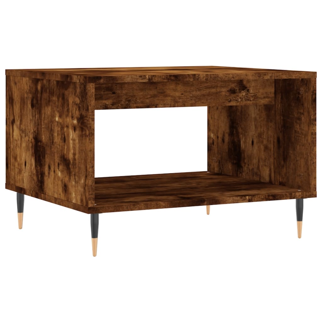 Table basse chêne marron 60x50x40 cm bois d'ingénierie - XIOS