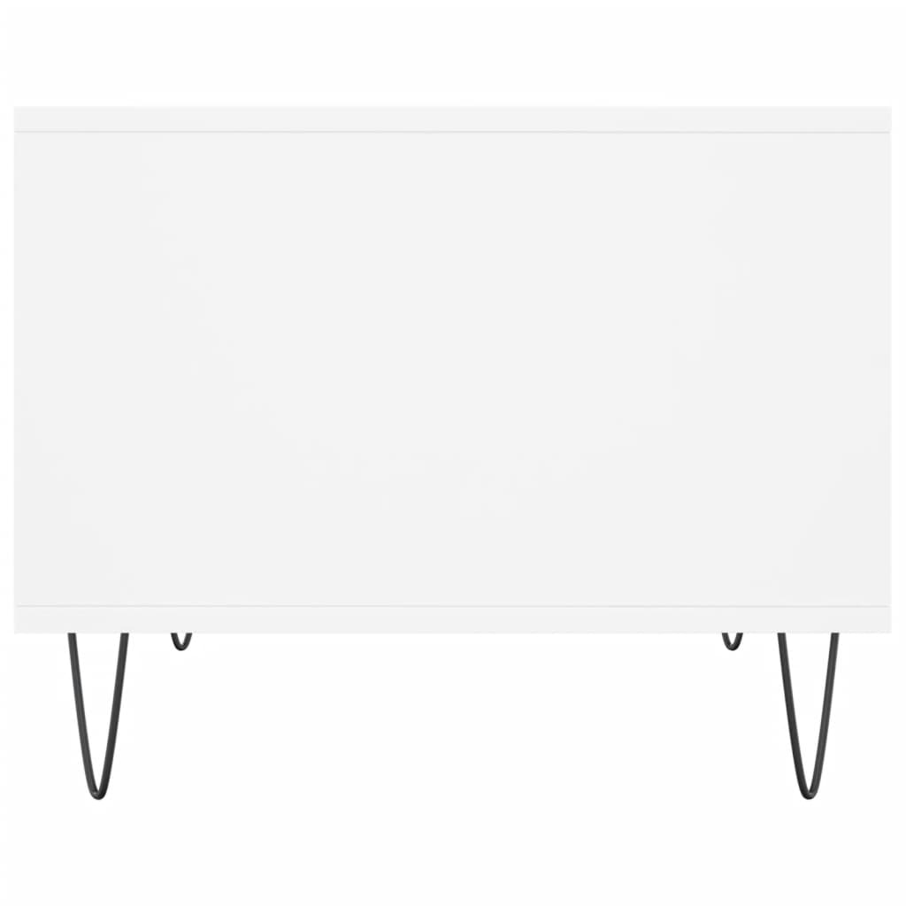 Table basse blanc 60x50x40 cm bois d'ingénierie - XIOS