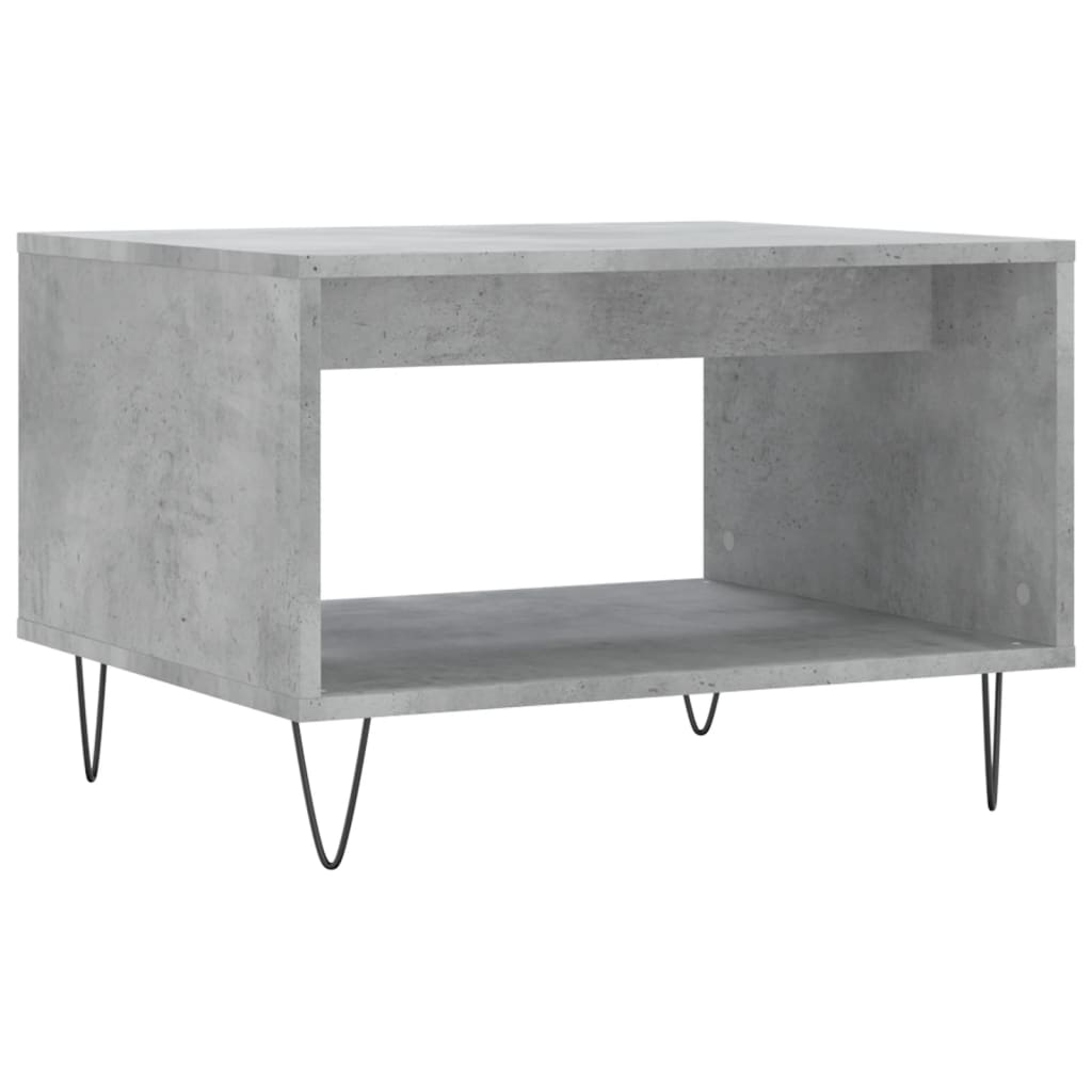 Table basse gris béton 60x50x40 cm bois d'ingénierie - XIOS